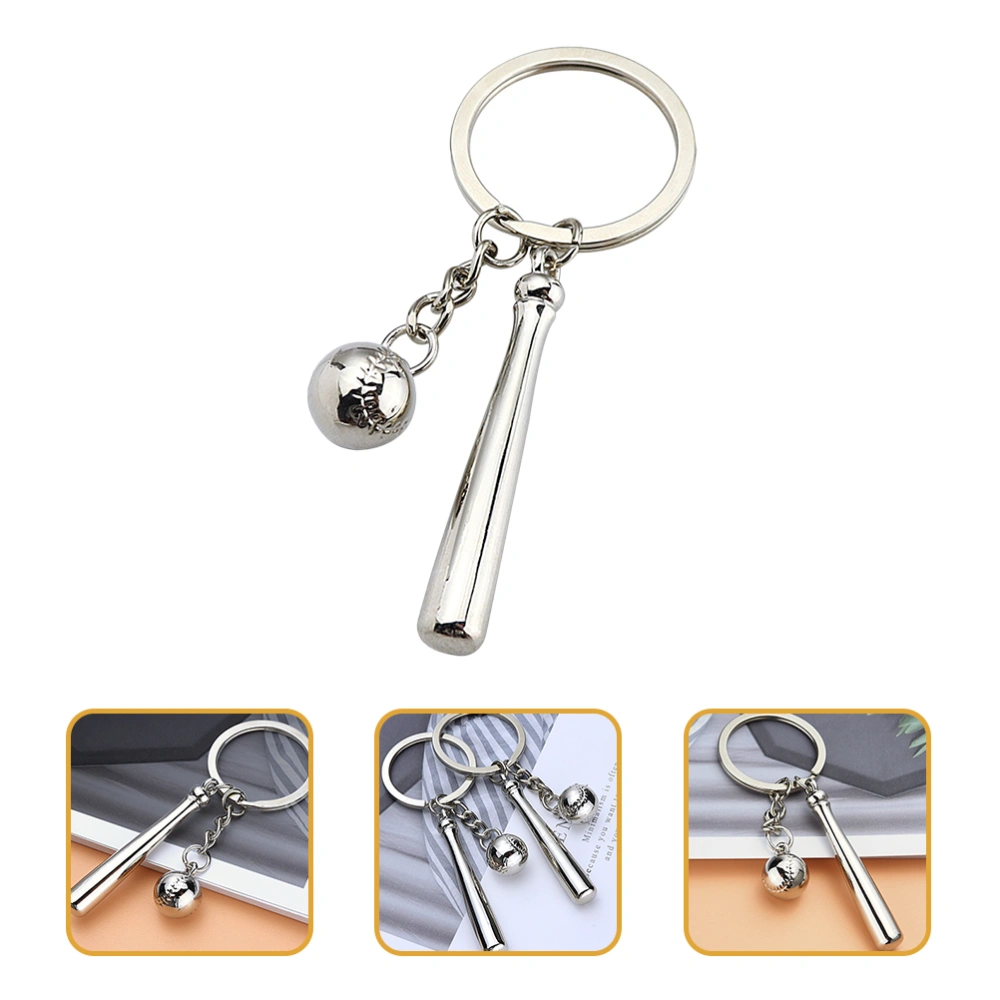 3pcs Baseball Key Ring Creative Key Pendant Key Chain Alloy Keyring Key Decor