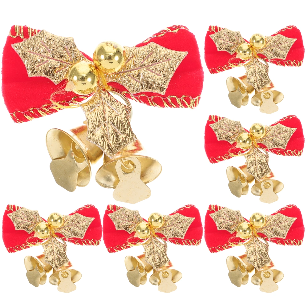 16PCS Christmas Garland Decoration Christmas Tree Ornament Bowknot Bells Wreath Tree Accessories