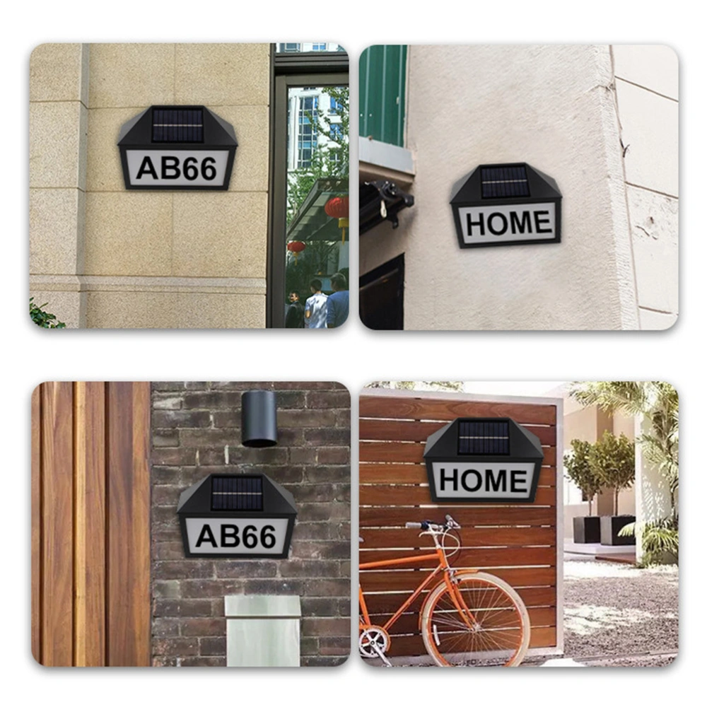 Decoration House Number Address Solar Powered Lamp Address Sign Solar Light