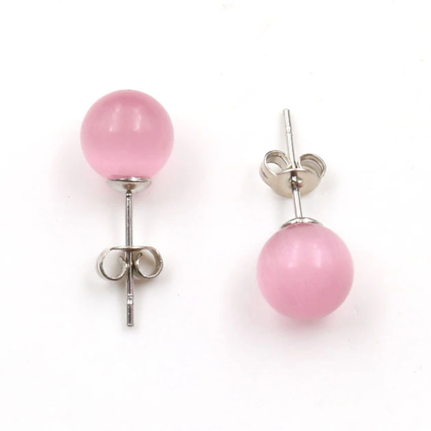 1 Pair Natural Crystal Stud Earrings Ear Stud Women Earrings Women Jewelry