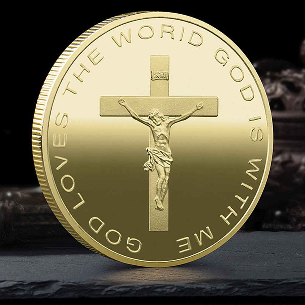 2pcs Easter Resurrection Coin Rust-proof Religious Badge Coin Jesus Souvenir Coin