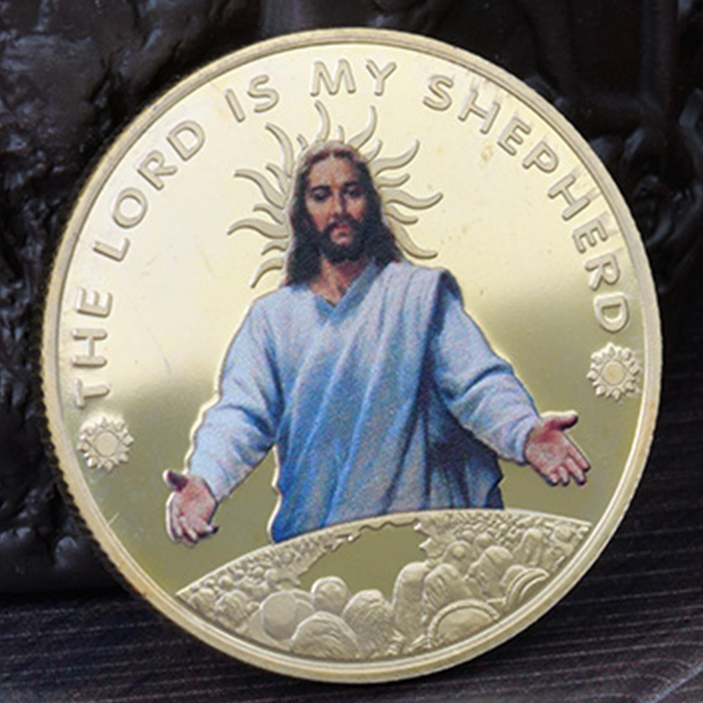 2pcs Easter Resurrection Coin Rust-proof Religious Badge Coin Jesus Souvenir Coin