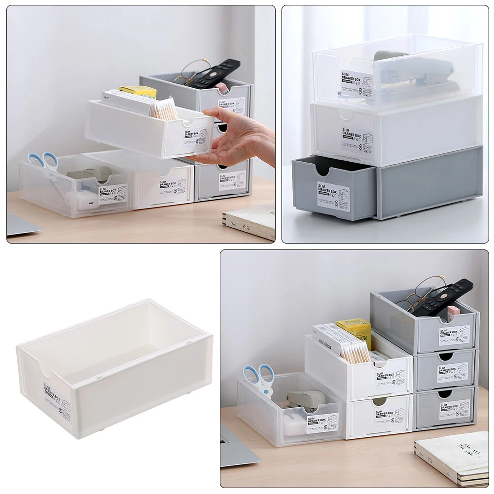 1pc Simple Drawer Box Desktop Storage Box Drawer Type Finishing Box for Home