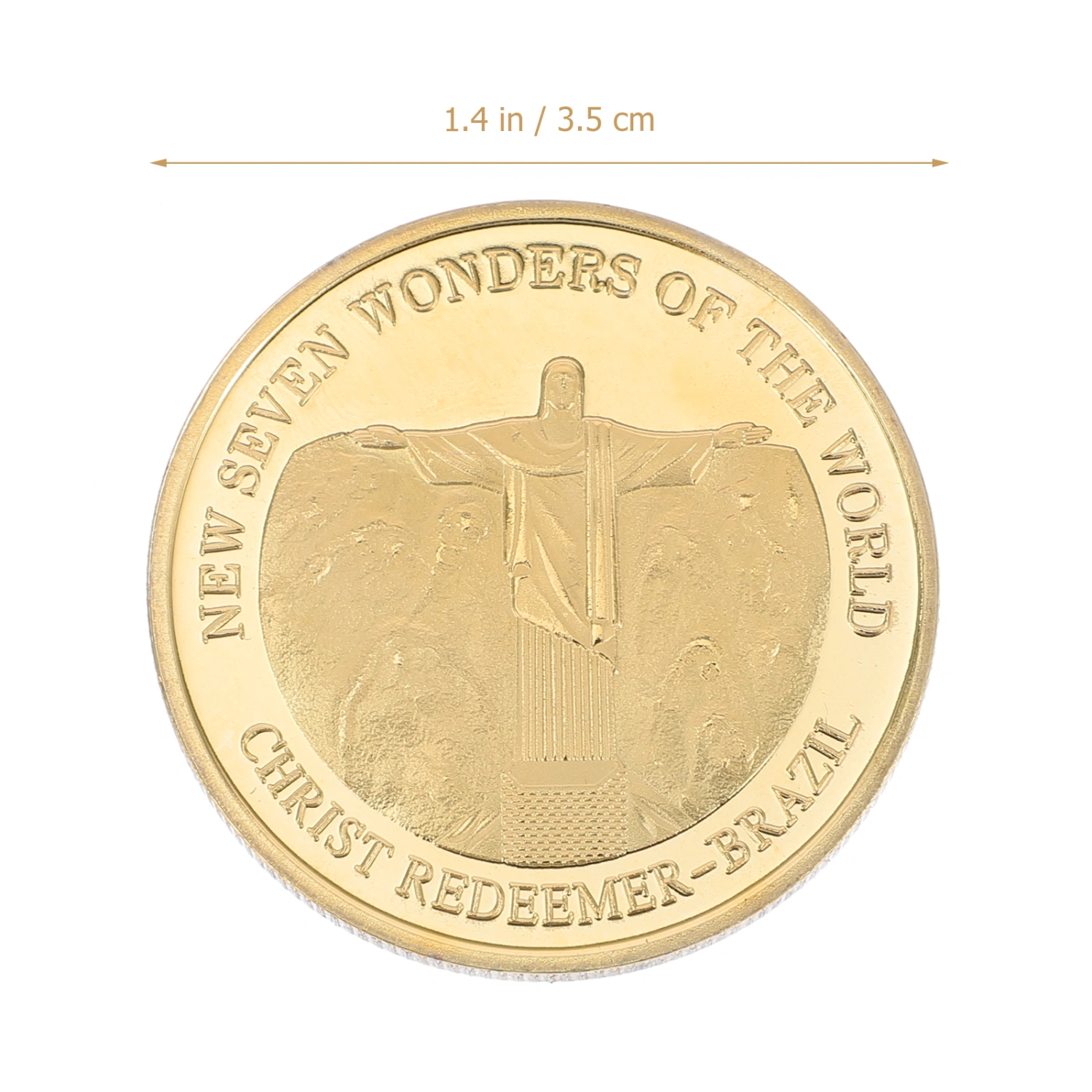 1pc Seven Wonders of The World Commemorative Coin Iron Coin Souvenir Coin
