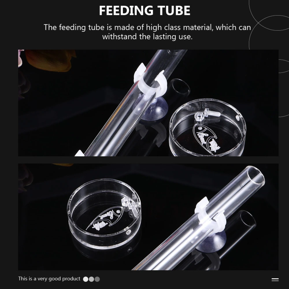 1 set of Aquarium Shrimp Feeder Tube Acrylic Feeding Tube Transparent Food Feeder