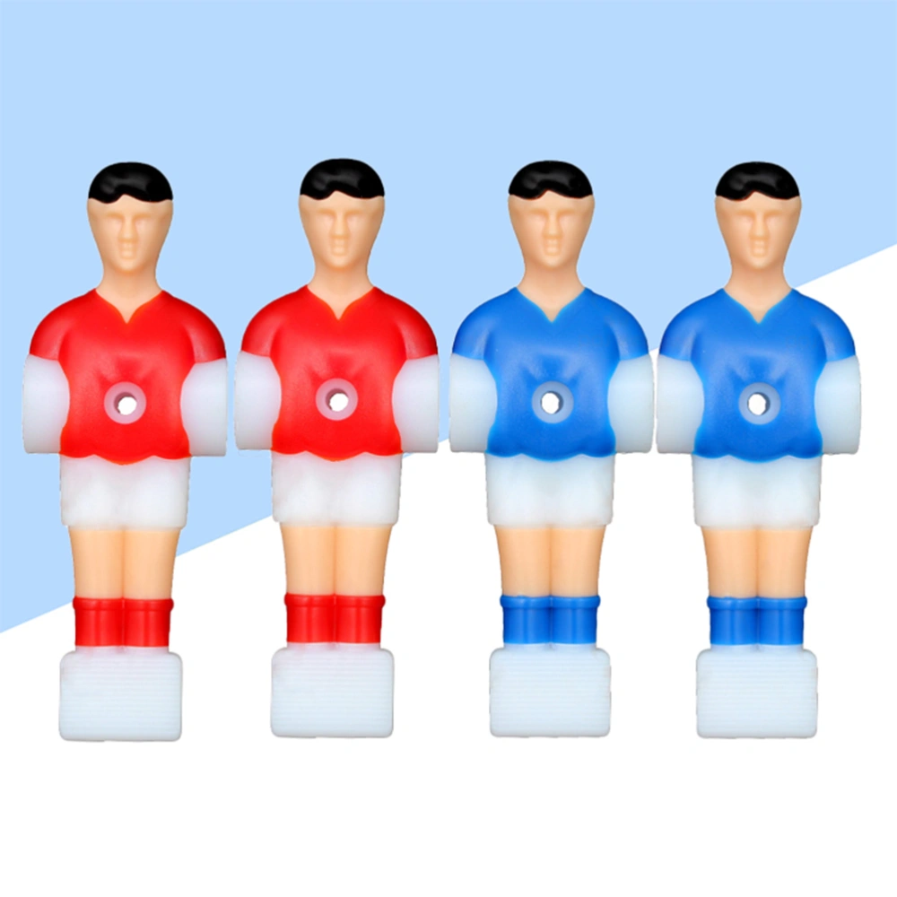 4PC Rod Foosball Soccer Table Football Men Player Replacement Parts Children's Table Games Plastic Accessories Dolls Human Dolls for 1.2M Table Football Machine Dolls (Red and Blue)