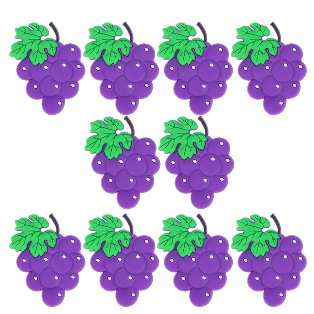 10pcs Fruit Refrigerator Magnet Sticker Office Magnet Fruit Fridge Magnet (Grape)