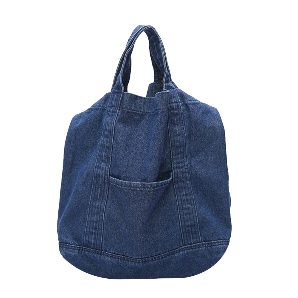 Denim Fabric Handle Bag Retro Crossbody Bag Large Capacity Bag Shoulder Bag