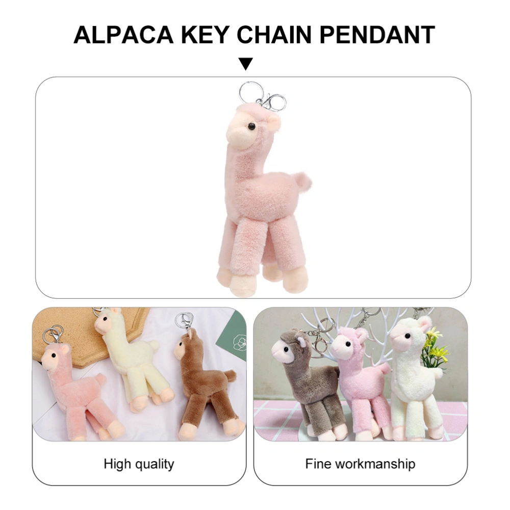 Alpaca Shape Key Ring Pendant Key Chain Hanging Ornament Adorable Bag Pendant