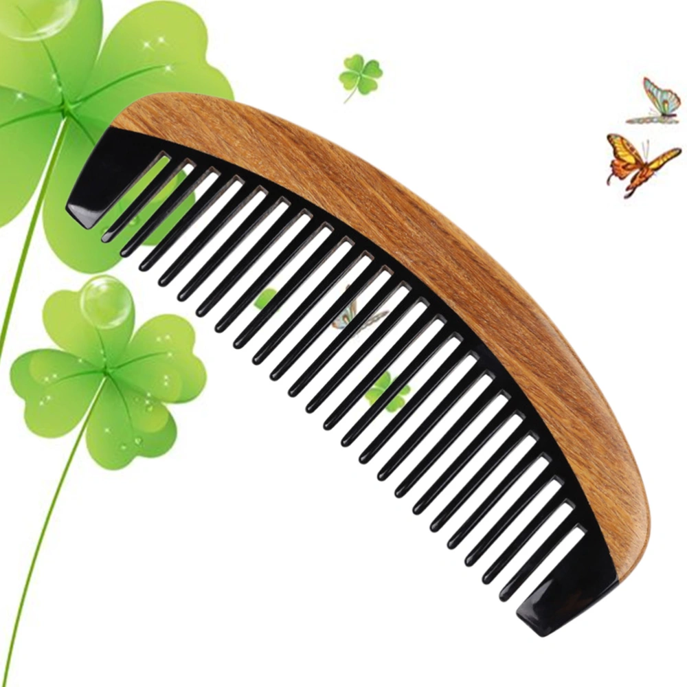 Horn Comb  Teeth Wide Tooth Detangling Comb Anti-Static Horn Long Combs Natural Comb for Thick Curly and Wavy Hair Reduce Hair Breakage and Split Ends