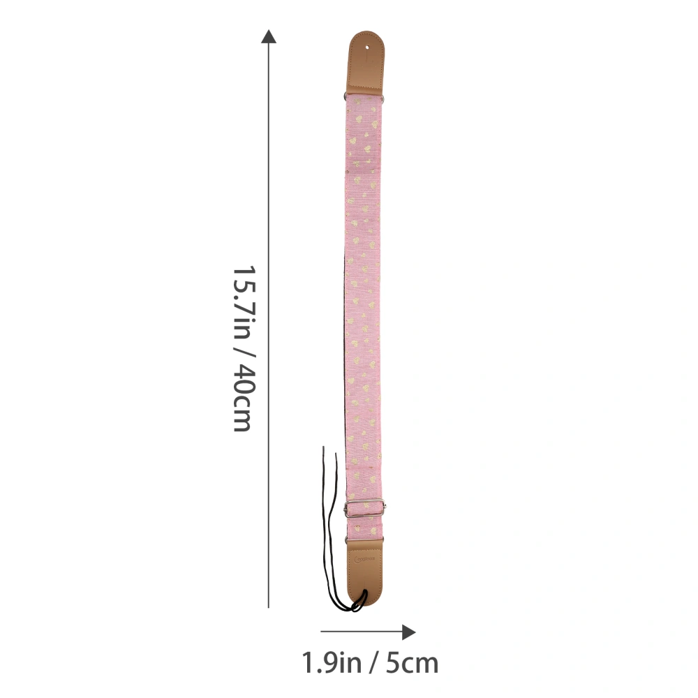 1Pc Fashion Guitar Accessory Guitar Strap Wear-resistant Guitar Strap (Pink)