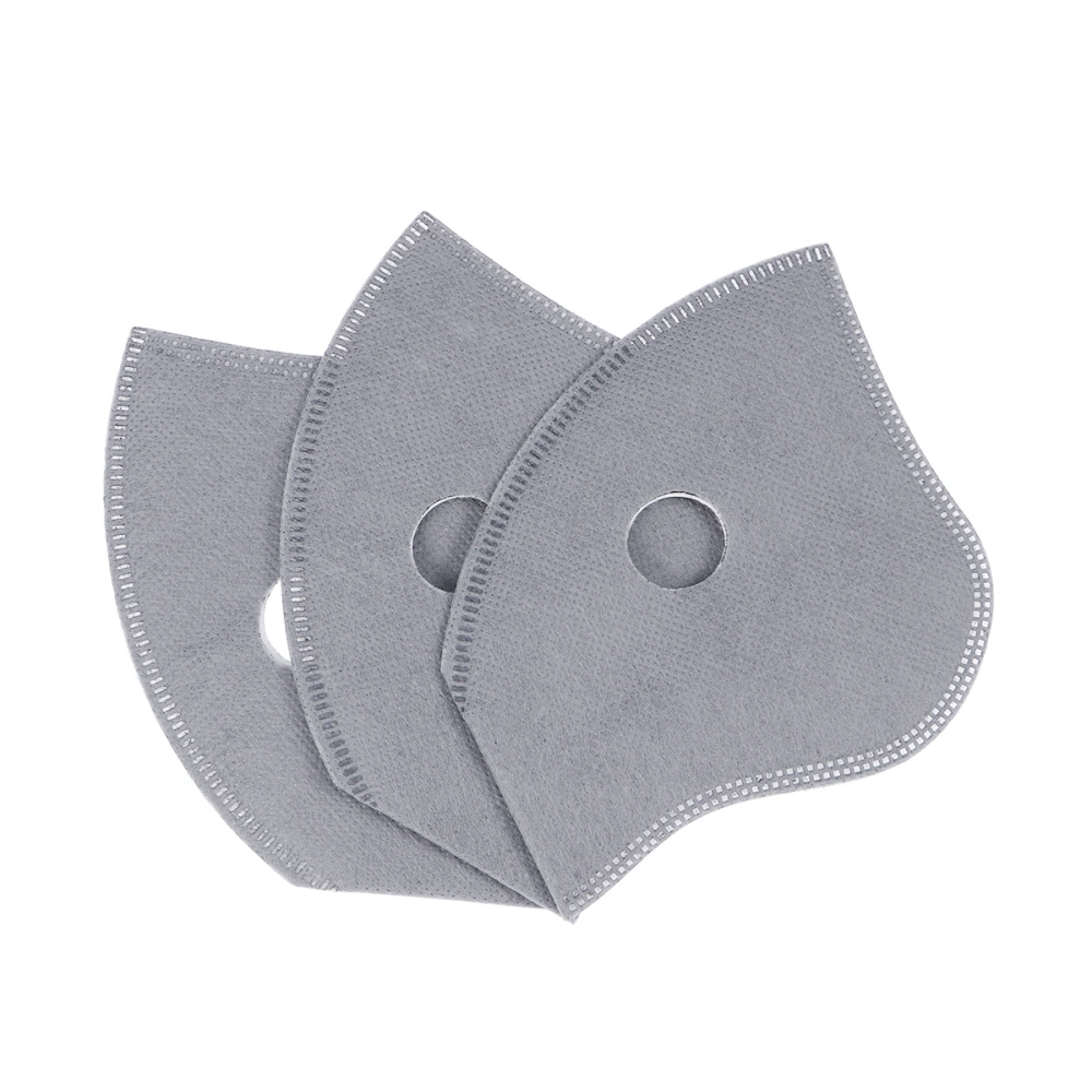 3Pcs Half Face Mask Filter Replacement For Outdoor Racing Bike Anti-Dust Filter Cycling Riding Masks Liner (Gray)