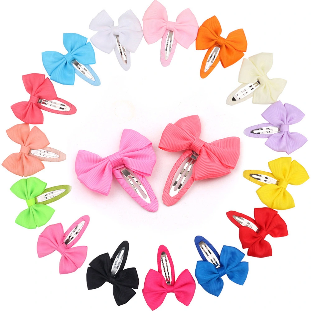 12pcs Bowknot Hair Clip Colorful Hairpin Beauty Accessories for Baby Girls Kids Children