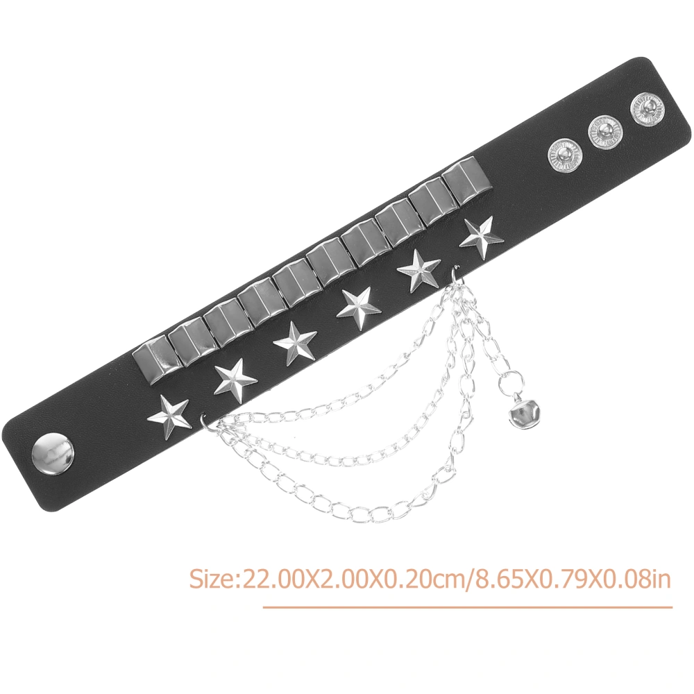 Punk Bracelet Rivets Bracelet Leather Wristband Hip Hop Bracelet for Men Women