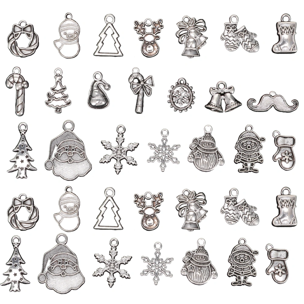 63pcs Christmas Alloy Pendant DIY Charm Jewelry Accessories (Random Style)