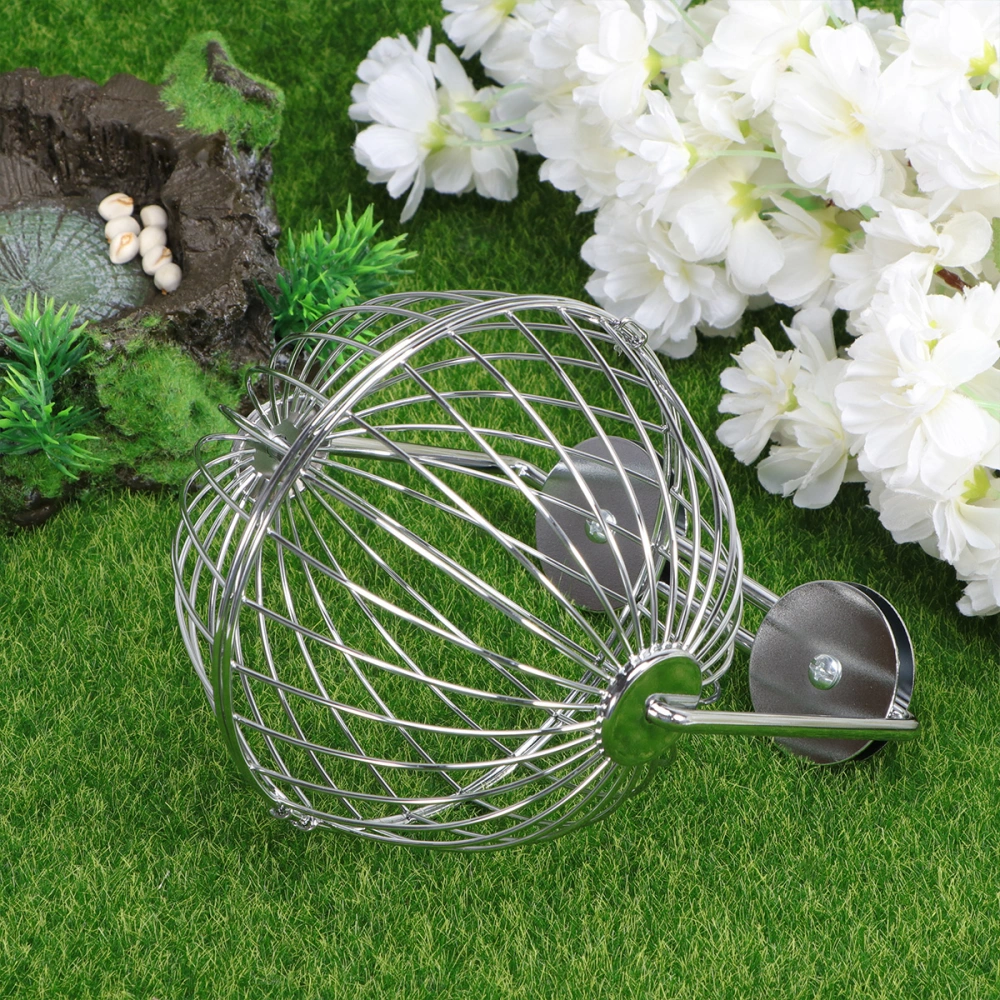 Rabbit Grass Ball Small Pet Grass Feeding Ball Hamster Toy Stainless Steel Ball-shaped Straw Frame Ball for Cage Pet Plaything