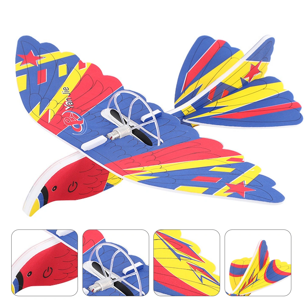 1pc USB Charged Airplane Model Froth Electric Aircraft Kids Toy (Random Color)