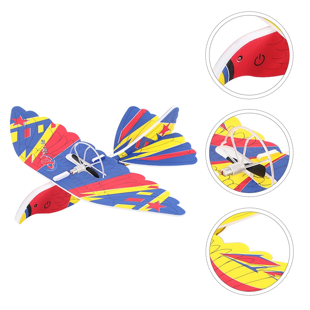 1pc USB Charged Airplane Model Froth Electric Aircraft Kids Toy (Random Color)