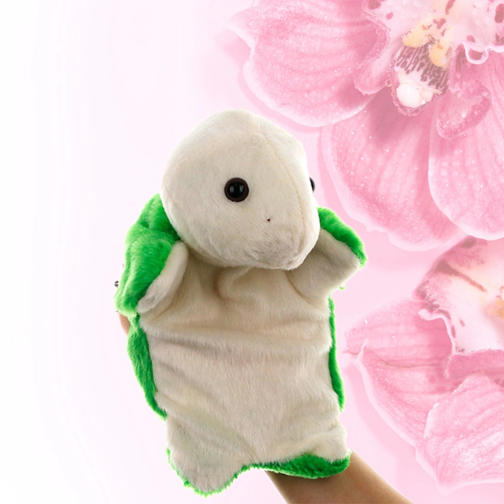 1PC Cartoon Animal Hand Puppet Toy Adorable Turtle Hand Puppet Toy Plush Hand Puppet Toy Funny Storytelling Hand Puppet Toy Parent-child Interactive Hand Puppet Toy for Kids Adults Playing Green