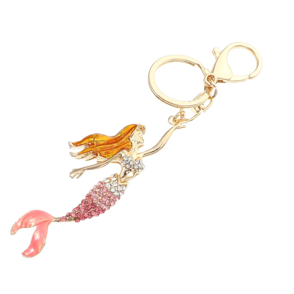 Metal Mermaid Keychain Pendant Decor Mermaid Pendant Key Chain Bag Pendant