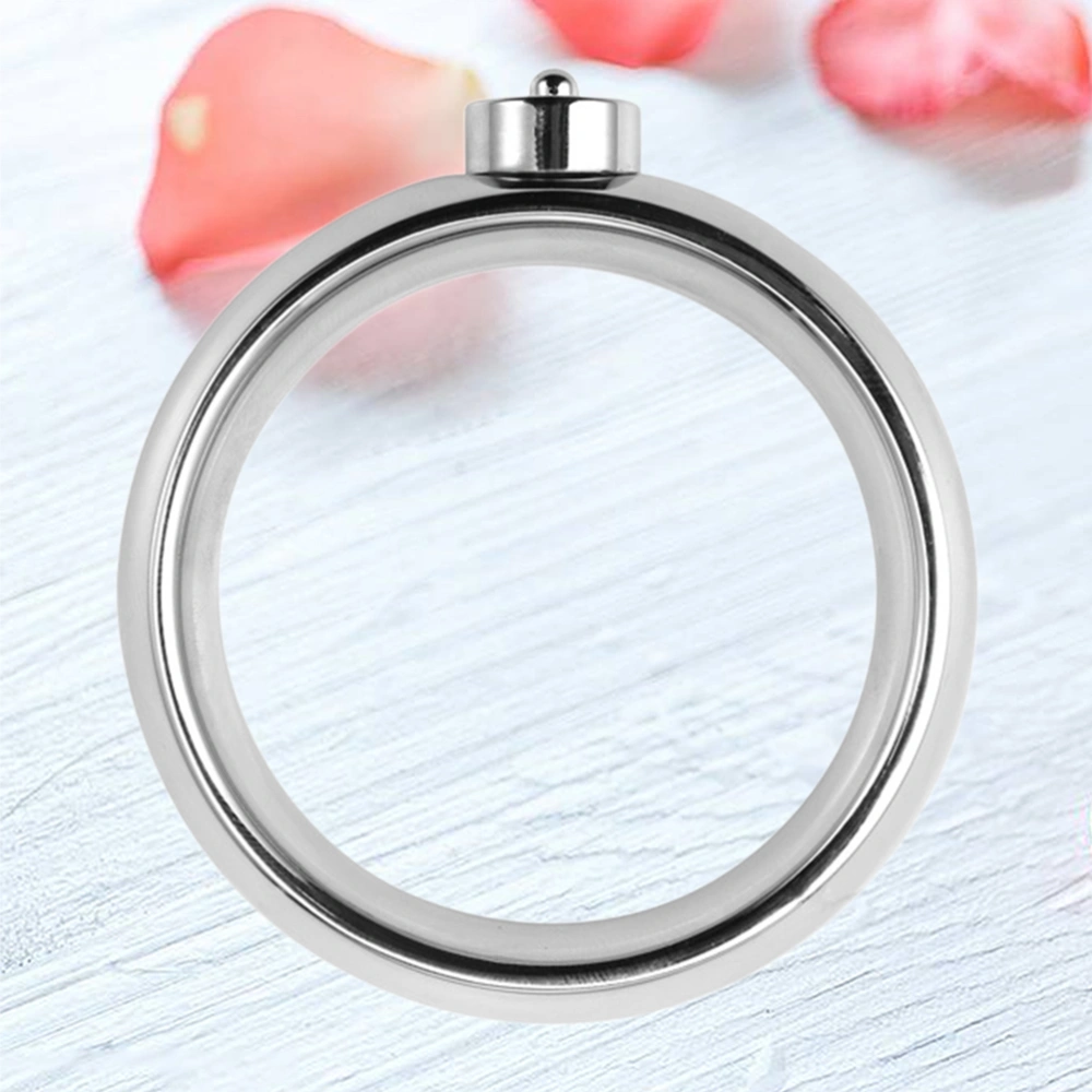 45mm Inner Diameter Stainless Steel Penis Rings Fixing Size Locking Sperms Rings Prolonging Climax Sex Toys for Men Males (Silver)