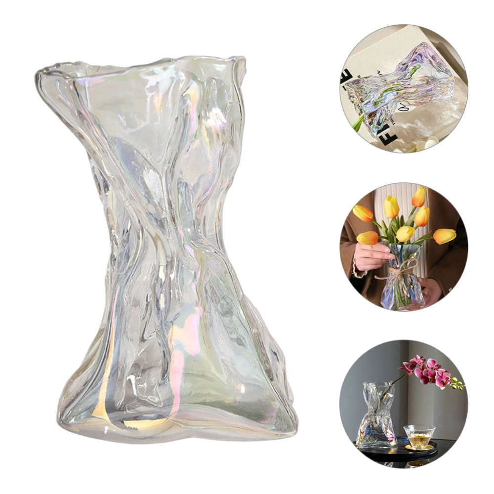 Glass Flower Vase Abstract Glass Vase Centerpiece Creative Glass Flower Container