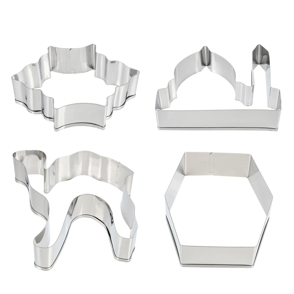 4pcs Lesser Bairam Theme Biscuit Molds Stainless Steel DIY Cookie Molds