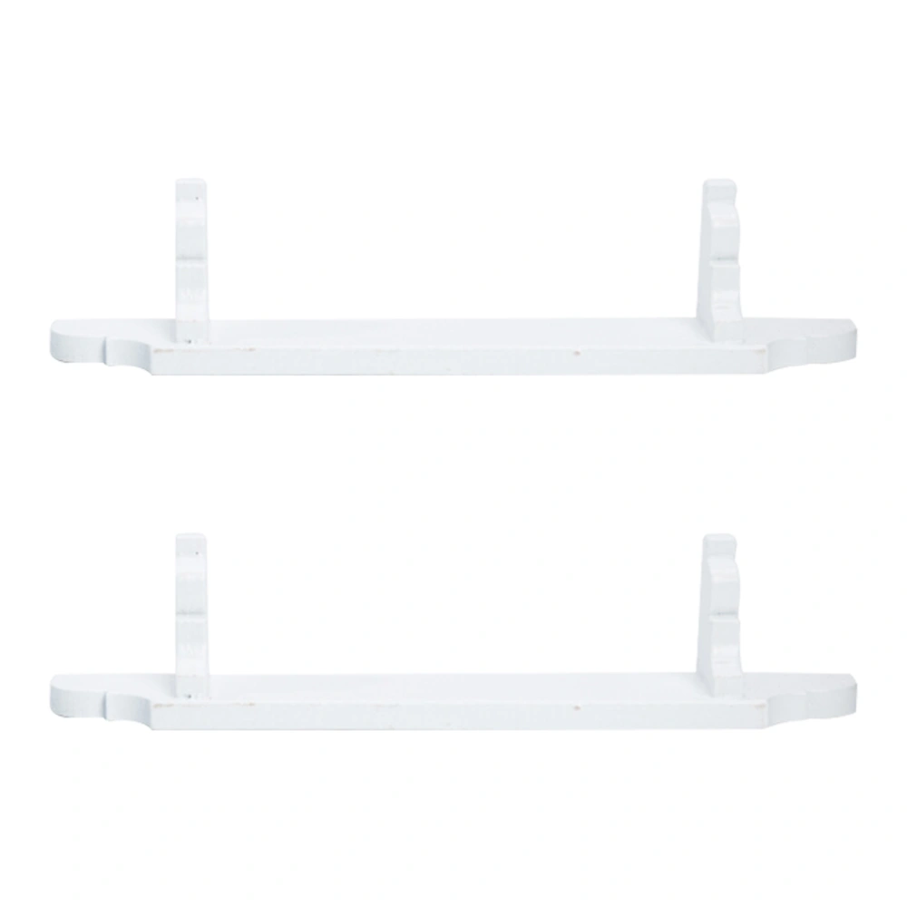 2Pcs Mini House Storage Rack Models White Storage Racks Miniature Furniture