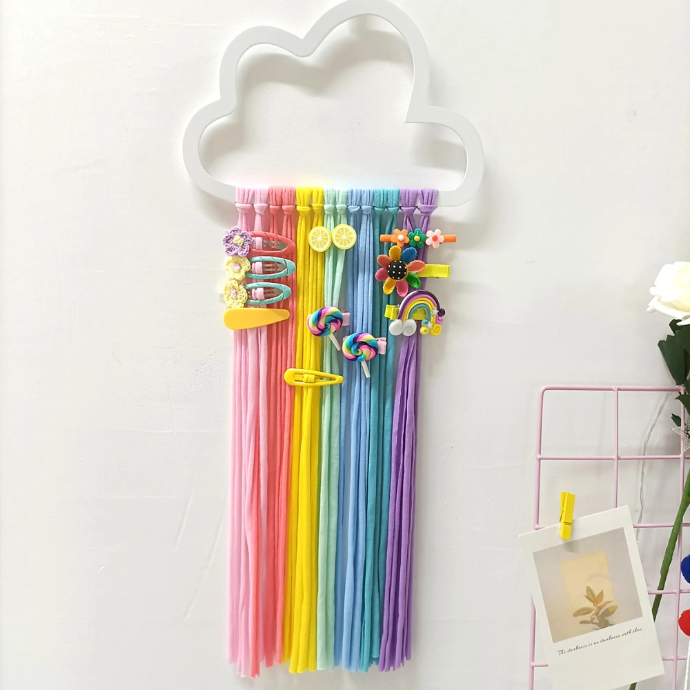 Rainbow Hair Bow Organizer Hair Accessories Organizer Bow Hair Clips Holder for Girls Room