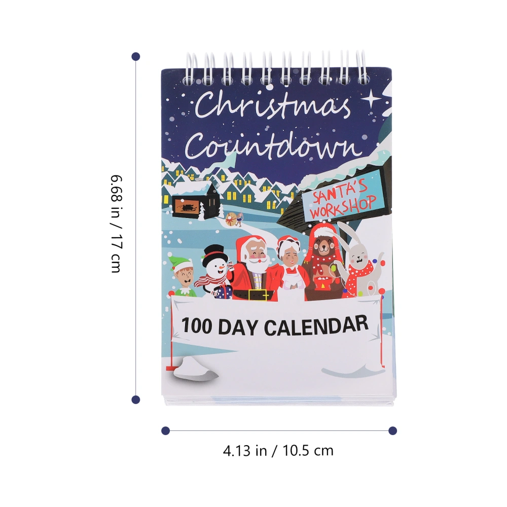 1pc Christmas Countdown Calendar Useful Desk Calendar Decorative Calendar