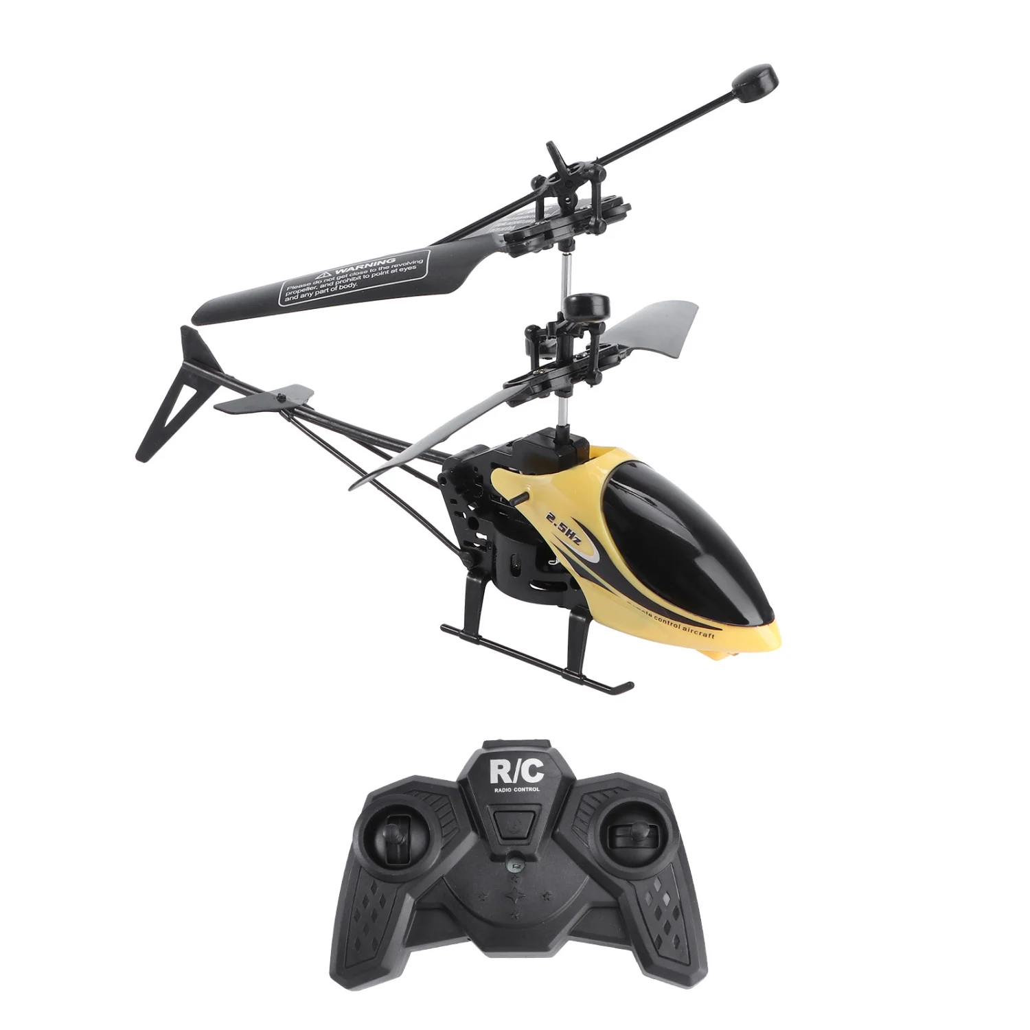 RC Quadcopter RC 901 2CH Mini Helicopter Radio Aircraft Micro 2 Channel (Yellow)