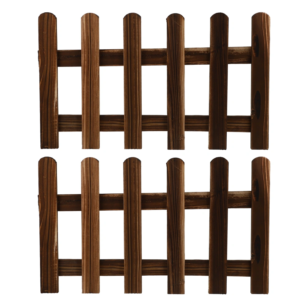 2pcs Anti-corrosive Wood Fence Courtyard Partition Wood Fence for Garden