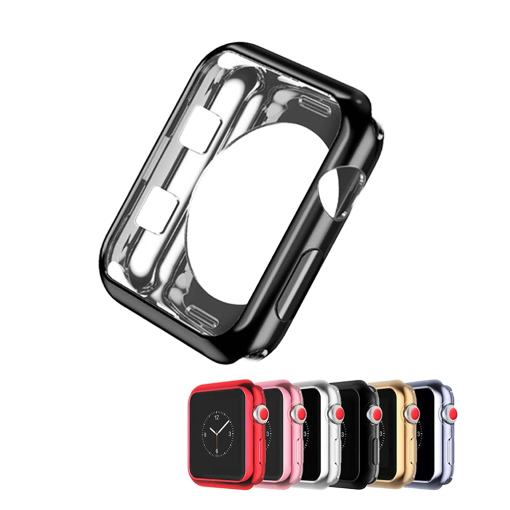 6 PCS Electroplating Watch Cases Protectors Protective Covers Case Bumpers for Apple Watch 38mm