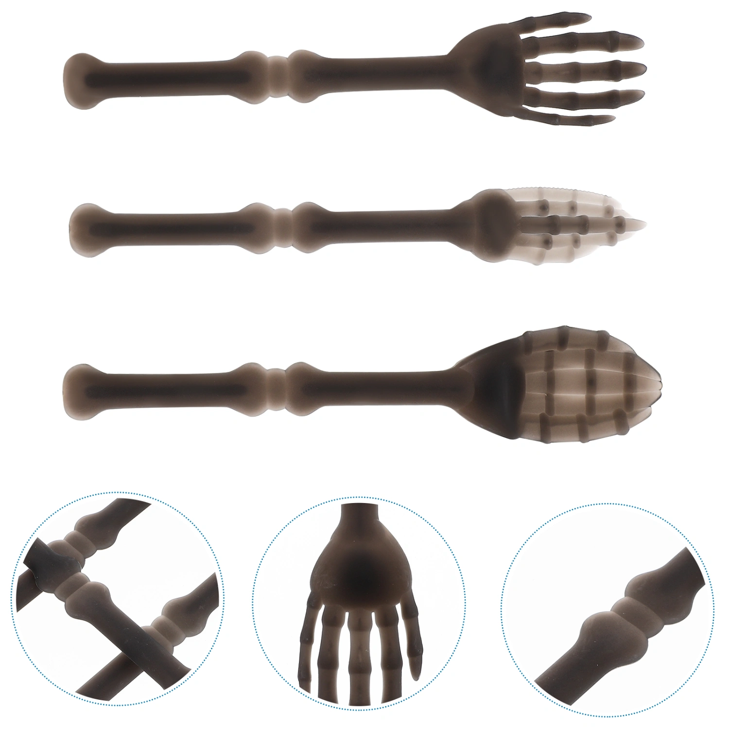 1 Set of Plastic Cutlery Set Plastic Halloween Silverware Halloween Party Plastic Spoon Fork Cutter