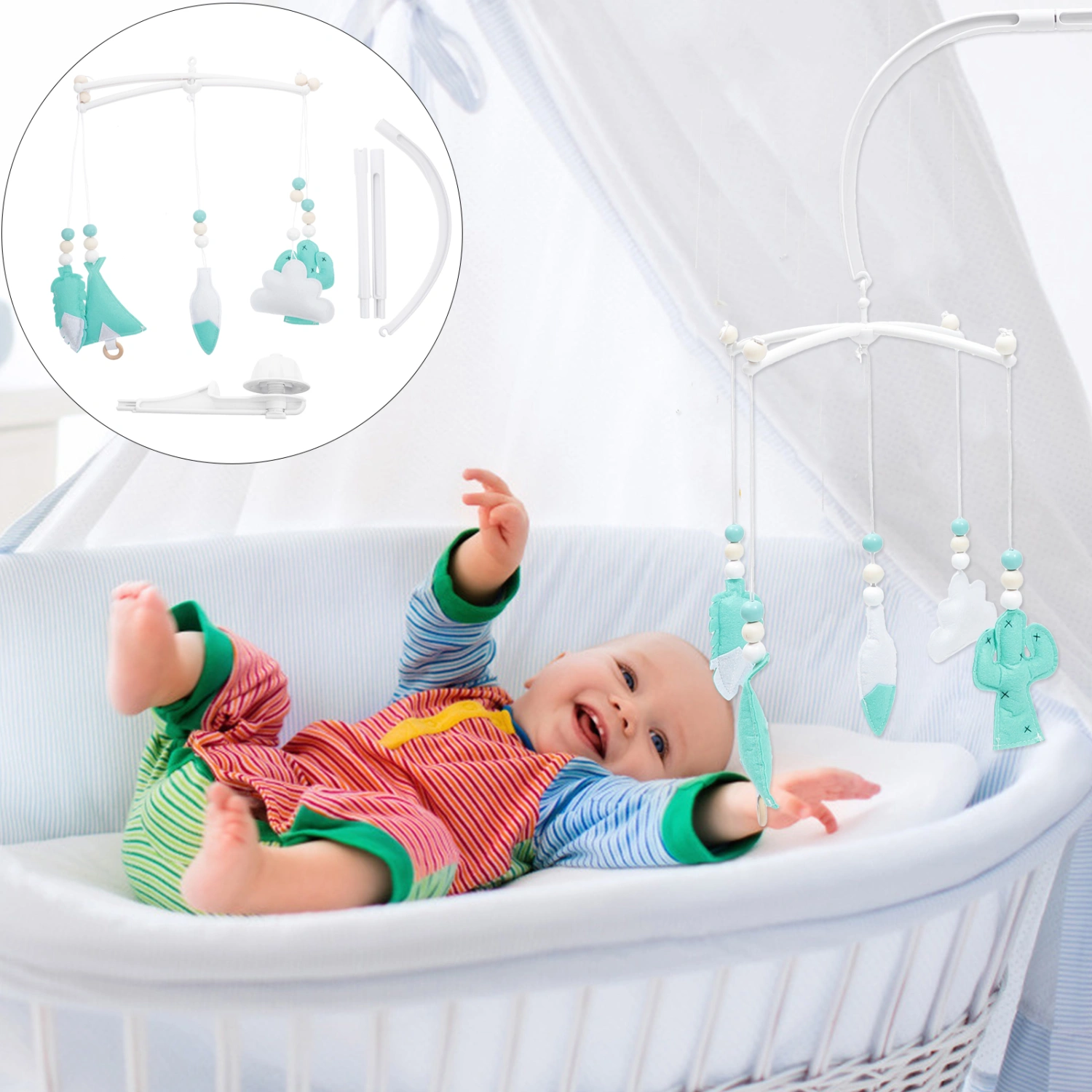 Felt Wind Chimes Baby Nursery Mobile Crib Bed Hanging Wind Chimes Toys Decor
