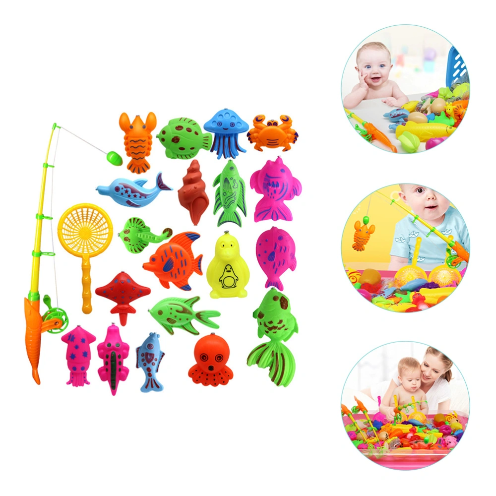 22pcs Water Toys for Toddlers Baby Magnetic Fishing Game Toys Outdoor Pool Toys