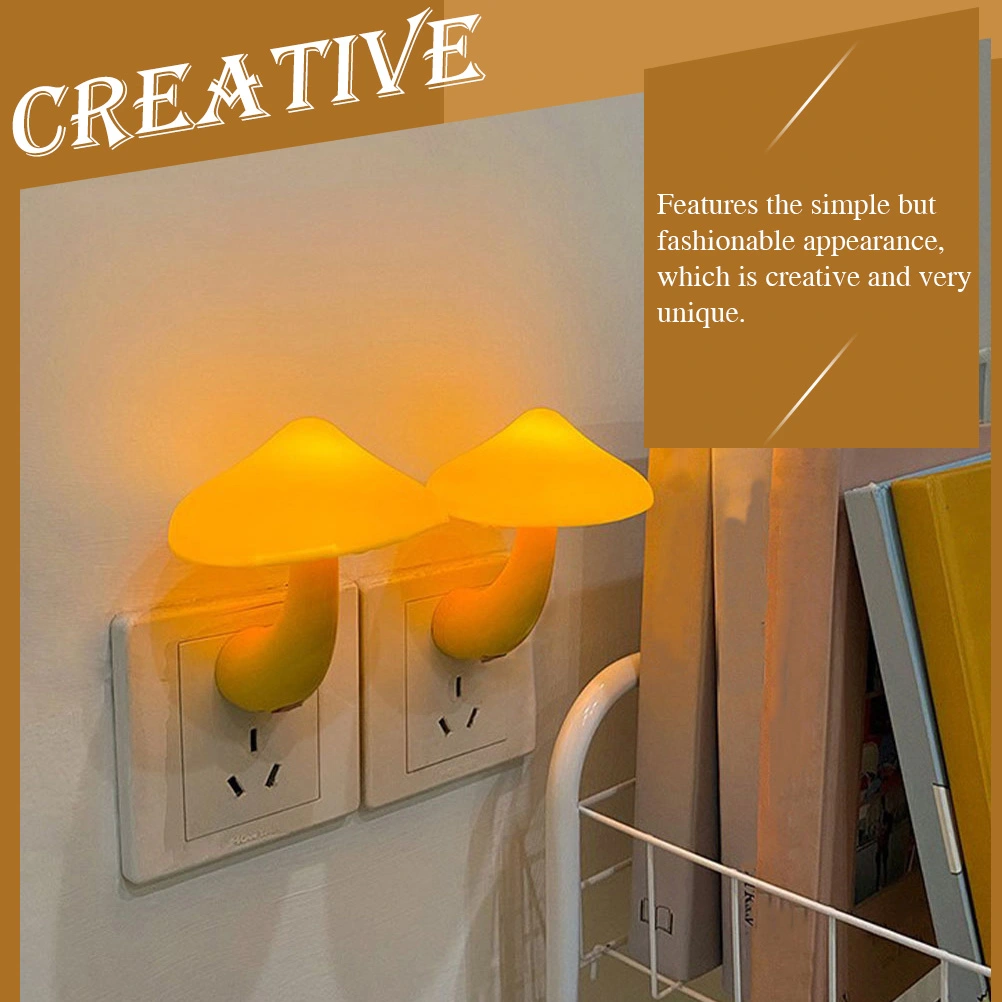 Creative Mushroom Shaped Bedside Lamp Table Lamp Simple Desktop Lamp US Plug