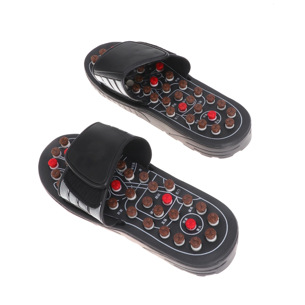 1Pair Massage Slippers Feet Acupuncture Point Massaging Sanda Shoe Foot Massager Foot Acupoint Health Massage Slippers Size 42-43(Black)