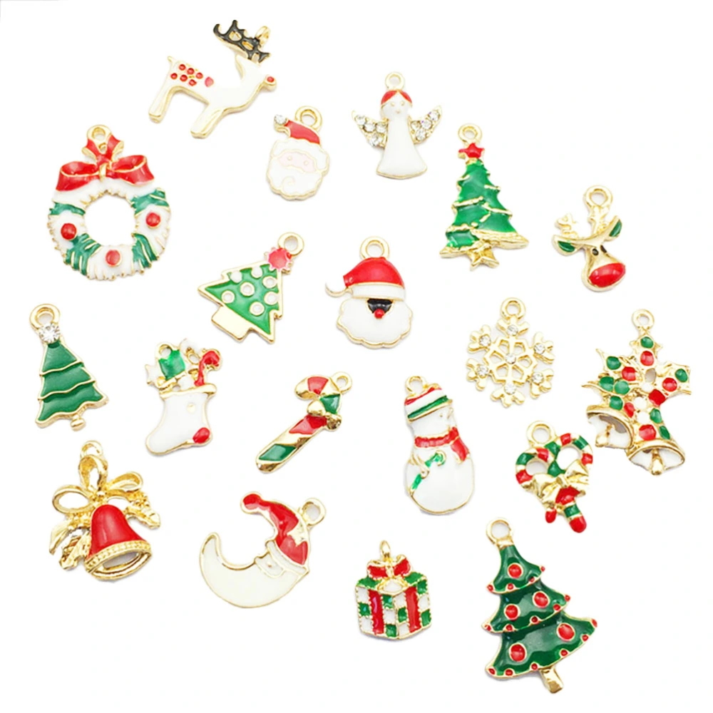 19pcs Drip Pendant Christmas Charms for Necklace Bracelets Pendants Jewelry DIY Making Findings