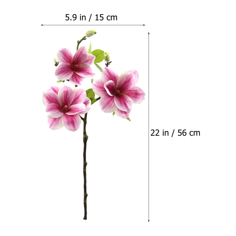 1Pc Simulated Magnolia Decor Creative Fake Flower Home Garden Ornament Rosy