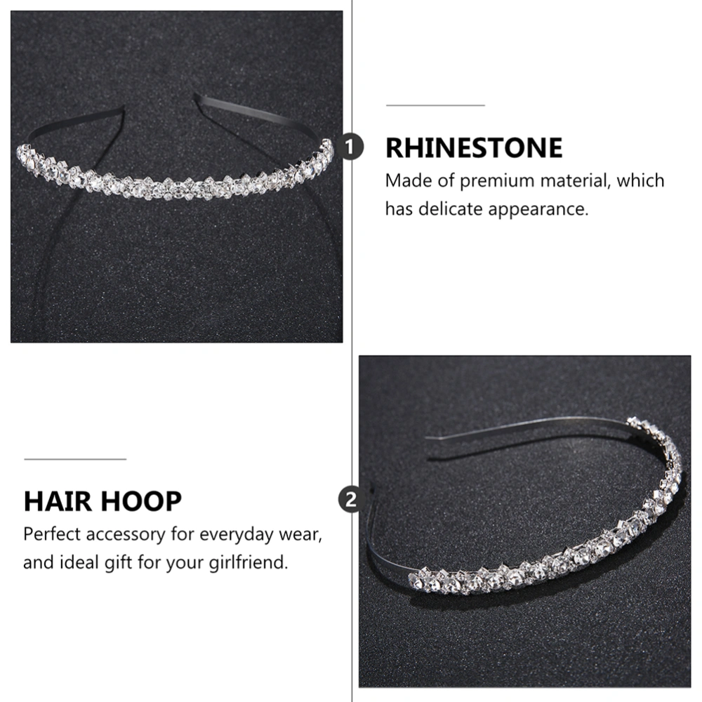 1pc Hair Band Women Wedding Hairband Bride Diamond-studded Hair Ornament