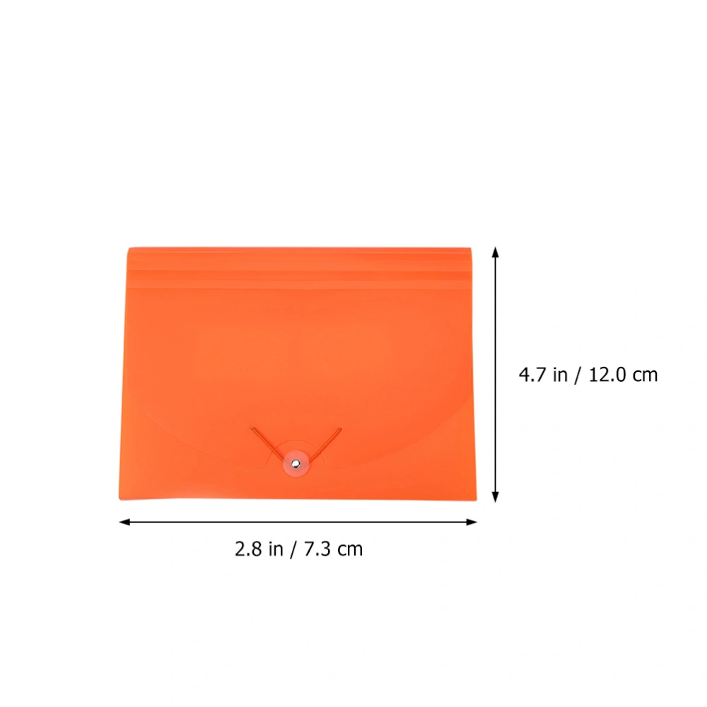 1Pc Office Storage Folder Paper Storage Bag  A4 File Bag for Office (Orange)