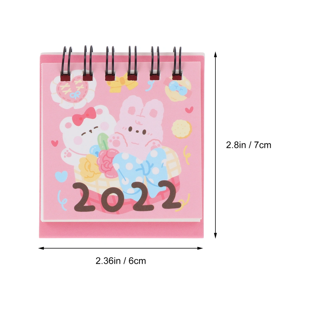 4Pcs Desk 2022 Calendars Paper Calendars Yearly Agenda Planner (Assorted Color)