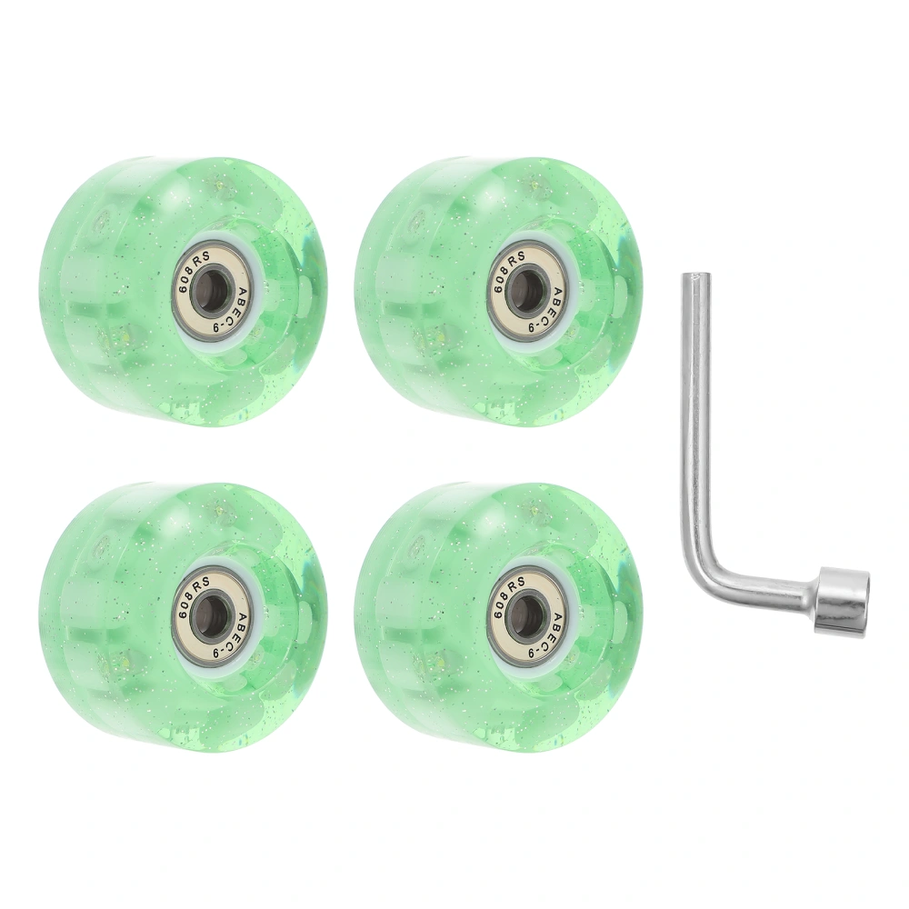 1 Set of Luminous Roller Skating Wheel Flashing Wheels Roller Skates Accessories