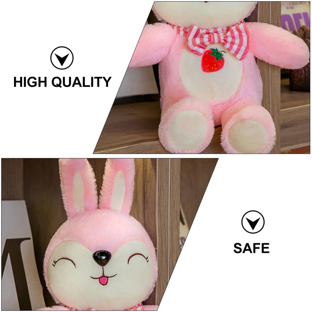 38CM Rabbit Plush Toy Lovely Animal Plush Doll Kids Toy Festival Gift (Pink)