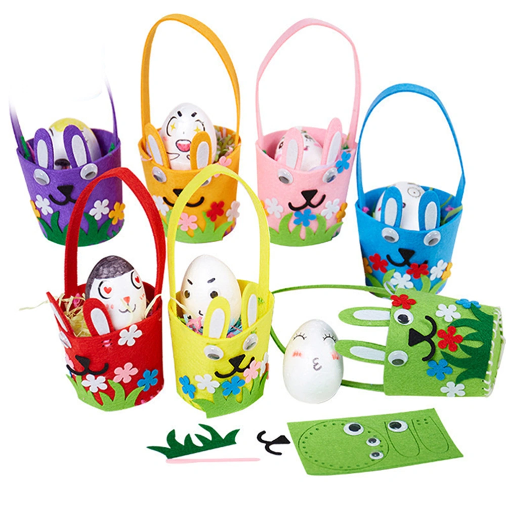 3 Pcs Easter Cloth Buckets Candy Storage Pouch Easter Eggs Buckets(Random Style)