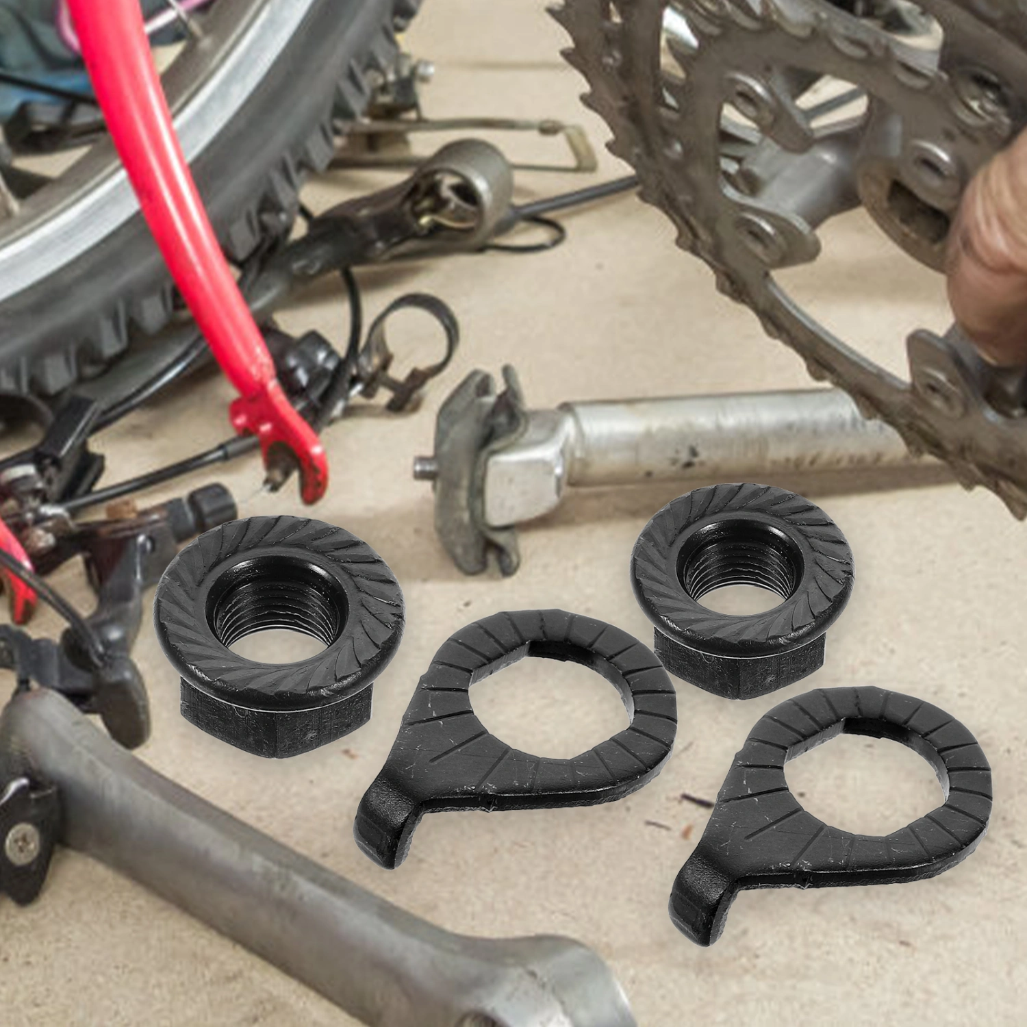 1 Set Hanger Flange Nuts Wheel Axle Nuts Safety Nuts Fixed Flange Nuts Nuts for Bike