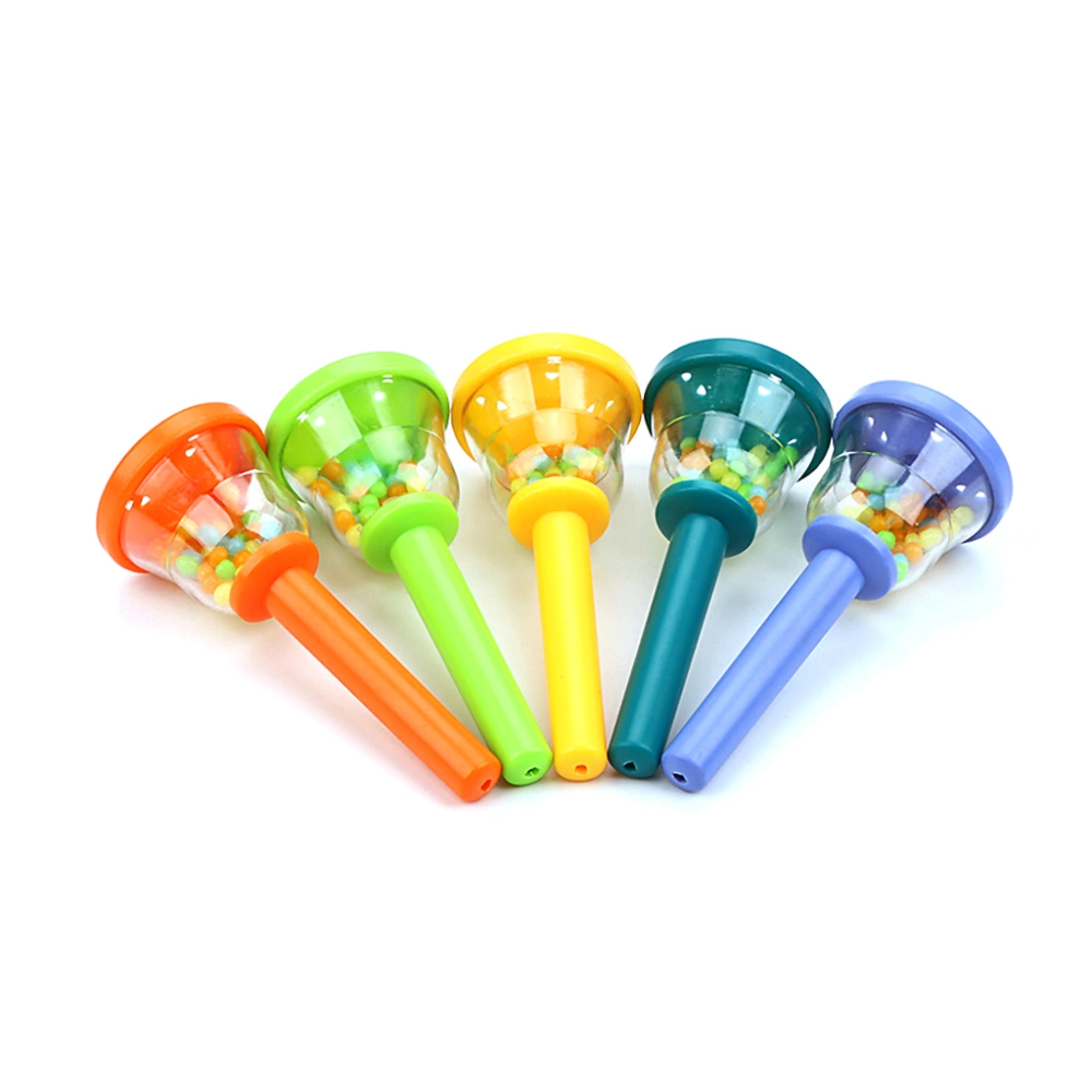 Plastic Shaker Bell Hand Bell Musical Instrument Handheld Rattle Bell Kids Hand Bell