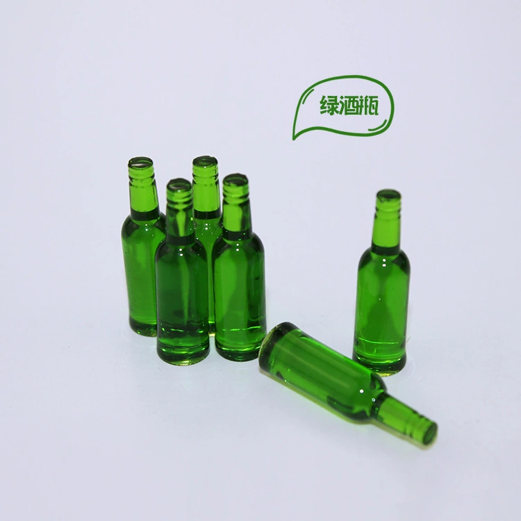 6pcs Doll House Mini Beer Bottles Miniature  Beer Bottles Wine Bottles Doll House Miniatures