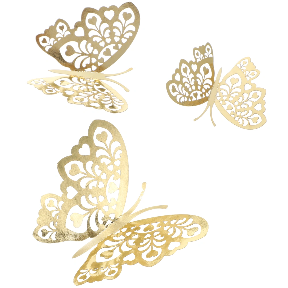 12pcs Butterflies Wall Decor Creative 3D Butterflies Decal Wall Decal for Home